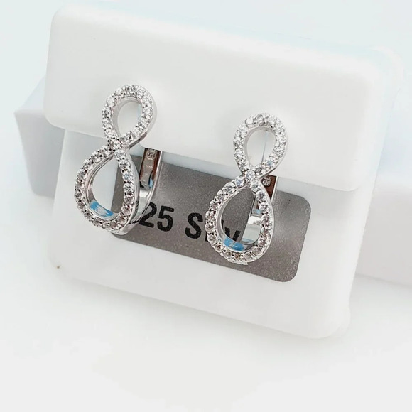 "925 Sterling Silver Cubic Zirconia Earrings, U19254850 - Picture 11 of 11